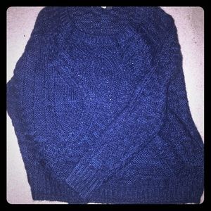 Blue crochet sweater